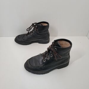 Frye Dakota Mid Lace 97325 Black Leather Lace Up Boots Kids Youth Size 13